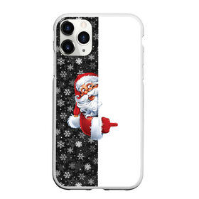 Чехол для iPhone 11 Pro Max матовый с принтом Дедушка Мороз в Новосибирске, Силикон |  | christmas | merry christmas | дед мороз | ёлка | зима | мороз | новый год | подарок | праздник | рождество | с новым годом | санта клаус | снегурочка | снежинки