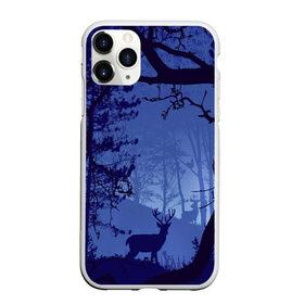 Чехол для iPhone 11 Pro Max матовый с принтом ЛЕС в Новосибирске, Силикон |  | закат | лес | ночной лес | олень | природа | туман