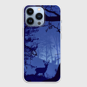 Чехол для iPhone 13 Pro с принтом ЛЕС в Новосибирске,  |  | закат | лес | ночной лес | олень | природа | туман