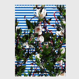 Скетчбук с принтом цветы в Новосибирске, 100% бумага
 | 48 листов, плотность листов — 100 г/м2, плотность картонной обложки — 250 г/м2. Листы скреплены сверху удобной пружинной спиралью | девушкам | листочки | полоса | природа | цветы