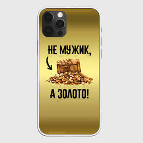 Чехол для iPhone 12 Pro Max с принтом Не мужик а золото в Новосибирске, Силикон |  | boy | gold | golden | love | брат | дед | дедушка | день рождения | друг | защитник | золото | золотой | лучший муж | лучший папа | любимый | люблю | любовь | муж | мужик | мужчинам | папа | парень | подарок
