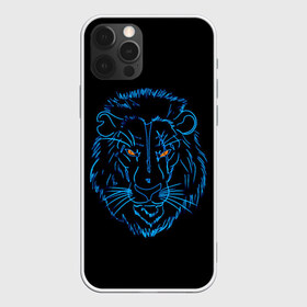 Чехол для iPhone 12 Pro Max с принтом Лев со шрамом в Новосибирске, Силикон |  | animals | cat | lion | lion king | neon | взгляд кота | глаза кота | голова животного | грива | грозный лев | дикая кошка | дикий кот | животные | звери | кот | котик | кошак | лев | лев неон | львы | неоновый лев | хищник