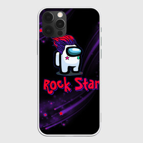 Чехол для iPhone 12 Pro Max с принтом Among Us Rock Star в Новосибирске, Силикон |  | 2021 | among us | impostor | space mafia | sus.puffballs united | амонг ас | амонг единорог | в космосе | гринч | импостор | инопланетяне | инопланетянин | новогодний амонг ас | ракета | с новым годом | самозванец | среди нас