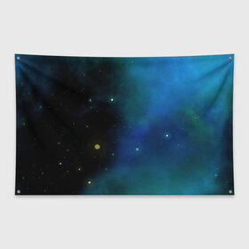 Флаг-баннер с принтом Туманный космос в Новосибирске, 100% полиэстер | размер 67 х 109 см, плотность ткани — 95 г/м2; по краям флага есть четыре люверса для крепления | арт | звезда | звёзды | космос | небо | ночное небо | ночь | облако | рисунок | сияние | туманность | яркие цвета