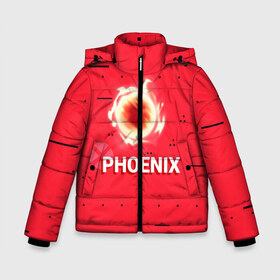 Зимняя куртка для мальчиков 3D с принтом Phoenix в Новосибирске, ткань верха — 100% полиэстер; подклад — 100% полиэстер, утеплитель — 100% полиэстер | длина ниже бедра, удлиненная спинка, воротник стойка и отстегивающийся капюшон. Есть боковые карманы с листочкой на кнопках, утяжки по низу изделия и внутренний карман на молнии. 

Предусмотрены светоотражающий принт на спинке, радужный светоотражающий элемент на пуллере молнии и на резинке для утяжки | new year | phoenix | phoenix valorant | valorant | valorant новогодний | агент валорант. | агент феникс | валорант | валорант новогодний | валорант узор | валорант феникс | игрок феникс | нг | новый год | орнамент | паттерн