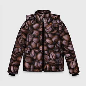 Зимняя куртка для мальчиков 3D с принтом Кофейные зёрна в Новосибирске, ткань верха — 100% полиэстер; подклад — 100% полиэстер, утеплитель — 100% полиэстер | длина ниже бедра, удлиненная спинка, воротник стойка и отстегивающийся капюшон. Есть боковые карманы с листочкой на кнопках, утяжки по низу изделия и внутренний карман на молнии. 

Предусмотрены светоотражающий принт на спинке, радужный светоотражающий элемент на пуллере молнии и на резинке для утяжки | абстрактные | абстрактный | абстракция | еда | зёрна | зерно | кофе | кофеёк | кофейные | напитки | напиток | питьё