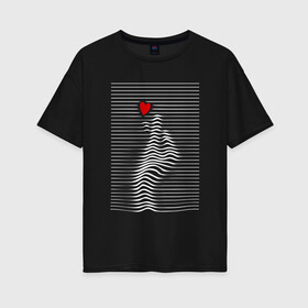 Женская футболка хлопок Oversize с принтом Finger heart в Новосибирске, 100% хлопок | свободный крой, круглый ворот, спущенный рукав, длина до линии бедер
 | finger | heart | like | love | sign | жест | жесты | знак | лайк | любовь | пальцы | сердечко | сердца | сердце