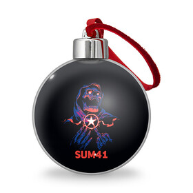 Ёлочный шар с принтом Sum 41 в Новосибирске, Пластик | Диаметр: 77 мм | metall | music | punk | rock | sum 41 | альтернатива | метал | музло | музыка | панк | рок | сам 41