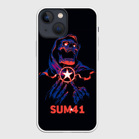 Чехол для iPhone 13 mini с принтом Sum 41 в Новосибирске,  |  | Тематика изображения на принте: metall | music | punk | rock | sum 41 | альтернатива | метал | музло | музыка | панк | рок | сам 41