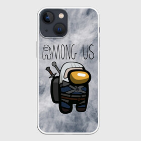 Чехол для iPhone 13 mini с принтом Among Us x The Witcher (Z) в Новосибирске,  |  | among us | among us 2 | amongus | impostor | innersloth | medbay | sus | аманг ас | амонгас | амонгус | импостор | предатель | самозванец | среди нас