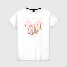 Женская футболка хлопок с принтом Heart of gold в Новосибирске, 100% хлопок | прямой крой, круглый вырез горловины, длина до линии бедер, слегка спущенное плечо | disney princess | mulan | vdkotan | мулан