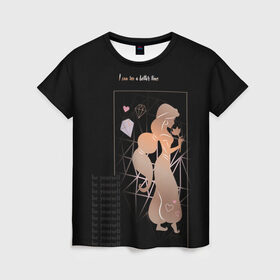 Женская футболка 3D с принтом Be yourself в Новосибирске, 100% полиэфир ( синтетическое хлопкоподобное полотно) | прямой крой, круглый вырез горловины, длина до линии бедер | disney princess | jasmine | vdkotan | жасмин
