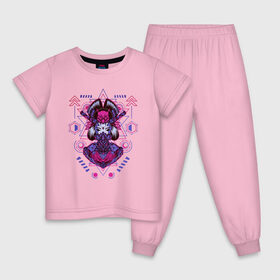 Детская пижама хлопок с принтом Geisha в Новосибирске, 100% хлопок |  брюки и футболка прямого кроя, без карманов, на брюках мягкая резинка на поясе и по низу штанин
 | art | brutal | cool | cute | cyber | cybergirl | devil | geisha | geometry | girl | japan | katana | kawai | mask | mecha | robot | sacred | samurai | арт | ветор | геометрические | голова | девушка | кавай | катана | кибер | киборг | маска | маха