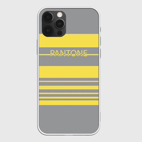 Чехол для iPhone 12 Pro Max с принтом Pantone 2021 в Новосибирске, Силикон |  | Тематика изображения на принте: 2021 | color 2021 | illuminating | pantone | ultimate grey | желтый | золотой | минимализм | пантон | полосы | популярный цвет | серый | ультимэйт грэй | цвет 2021