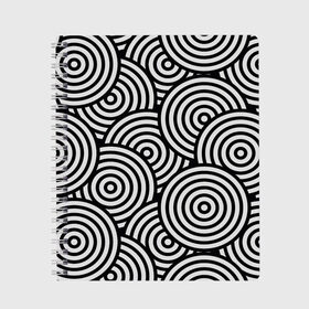 Тетрадь с принтом Цель в Новосибирске, 100% бумага | 48 листов, плотность листов — 60 г/м2, плотность картонной обложки — 250 г/м2. Листы скреплены сбоку удобной пружинной спиралью. Уголки страниц и обложки скругленные. Цвет линий — светло-серый
 | abstrakt | black | glitch | texture.краски | white | абстракция | глитч | градиент | зебра | краски | круг | мишень | паттерн | полигоны | текстура | цвет | цель