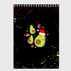 Скетчбук с принтом Новогодние Авокадо в Новосибирске, 100% бумага
 | 48 листов, плотность листов — 100 г/м2, плотность картонной обложки — 250 г/м2. Листы скреплены сверху удобной пружинной спиралью | авокадо | веган | еда блогеров | мемы | минимализм | прикольные картинки | прикольные надписи | растение | смешное авокадо | фрукт