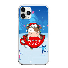 Чехол для iPhone 11 Pro Max матовый с принтом бык в кружке 2021 в Новосибирске, Силикон |  | Тематика изображения на принте: 2021 | 7 января | bull | newyear | santa | бык | быки | бычок | год быка | дед мороз | корова | новогодние каникулы | новогодние праздники | новый 2021 | новый год | новый год 2021 | рождество | сани | санта | санта клаус