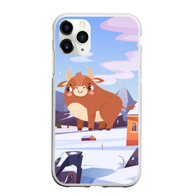 Чехол для iPhone 11 Pro Max матовый с принтом Милый бык в Новосибирске, Силикон |  | 2021 | 7 января | bull | newyear | santa | бык | быки | бычок | год быка | дед мороз | корова | новогодние каникулы | новогодние праздники | новый 2021 | новый год | новый год 2021 | рождество | сани | санта | санта клаус