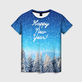 Женская футболка 3D с принтом Happy New Year в Новосибирске, 100% полиэфир ( синтетическое хлопкоподобное полотно) | прямой крой, круглый вырез горловины, длина до линии бедер | 2020 | 2021 | happy | new year | быка | гирлянда | дед мороз | елка | зеленый | игрушка | клаус | конфеты | нг | новый год | носок | перчатка | подарок | полосы | рождество | с | санта | сладости | снег | снеговик