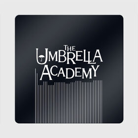 Магнит виниловый Квадрат с принтом Umbrella Academy в Новосибирске, полимерный материал с магнитным слоем | размер 9*9 см, закругленные углы | Тематика изображения на принте: 5 | academy umbrella | cha cha | diego | hazel | klaus | vanya | академия амбрелла | ваня харгривз | диего | пятый | харгривз | хейзел | хейзел и чача | чача