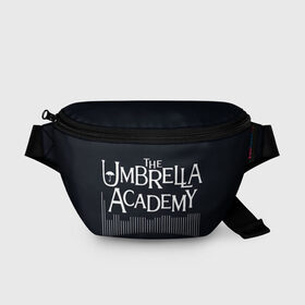 Поясная сумка 3D с принтом Umbrella Academy в Новосибирске, 100% полиэстер | плотная ткань, ремень с регулируемой длиной, внутри несколько карманов для мелочей, основное отделение и карман с обратной стороны сумки застегиваются на молнию | 5 | academy umbrella | cha cha | diego | hazel | klaus | vanya | академия амбрелла | ваня харгривз | диего | пятый | харгривз | хейзел | хейзел и чача | чача