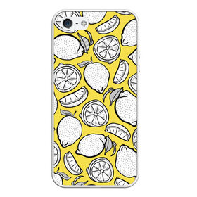 Чехол для iPhone 5/5S матовый с принтом Illuminating Lemon в Новосибирске, Силикон | Область печати: задняя сторона чехла, без боковых панелей | Тематика изображения на принте: 2021 | винтаж | лимоны | ретро | фрукты | цвет года