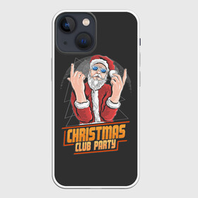 Чехол для iPhone 13 mini с принтом Christmas Club Party в Новосибирске,  |  | christmas | merry christmas | дед мороз | ёлка | зима | мороз | новый год | подарок | праздник | рождество | с новым годом | санта клаус | снегурочка | снежинки