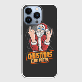 Чехол для iPhone 13 Pro с принтом Christmas Club Party в Новосибирске,  |  | Тематика изображения на принте: christmas | merry christmas | дед мороз | ёлка | зима | мороз | новый год | подарок | праздник | рождество | с новым годом | санта клаус | снегурочка | снежинки
