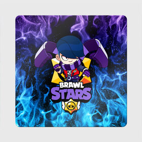 Магнит виниловый Квадрат с принтом BRAWL STARS EDGAR в Новосибирске, полимерный материал с магнитным слоем | размер 9*9 см, закругленные углы | brawl stars | brawl stars edgar | brawler | edgar | бравл старз | бравлер | эдгар