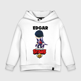 Детское худи Oversize хлопок с принтом BRAWL STARS EDGAR. в Новосибирске, френч-терри — 70% хлопок, 30% полиэстер. Мягкий теплый начес внутри —100% хлопок | боковые карманы, эластичные манжеты и нижняя кромка, капюшон на магнитной кнопке | 8 bit | brawl stars | byron | colette | crow | edgar | gale | leon | max | mr.p | sally leon | shark | virus 8 bit | werewolf leon | акула | байрон | берли | бравл старс | ворон | коллет | макс | оборотень | эдгар