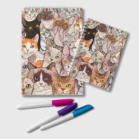 Блокнот с принтом Котики в Новосибирске, 100% бумага | 48 листов, плотность листов — 60 г/м2, плотность картонной обложки — 250 г/м2. Листы скреплены удобной пружинной спиралью. Цвет линий — светло-серый
 | Тематика изображения на принте: cat | cats | cosmos | kitten | mem | memes | rose | roses | глаза | глазки | киска | космос | кот | котёнок | котик | котики | котэ | котята | кошак | кошка | кошки | красивая | мем | мемчики | милая | прикольная | розы | светлая