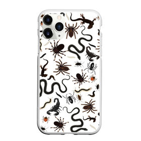 Чехол для iPhone 11 Pro Max матовый с принтом Жуткие насекомые в Новосибирске, Силикон |  | арт | белый | живность | животные | жук | жуткие насекомые | жуть | змея | клоп | набор насекомых | опарыш | паразит | паук | пиявка | рисунок | сколопендра | скорпион | таракан | фон | червь | ядовитый