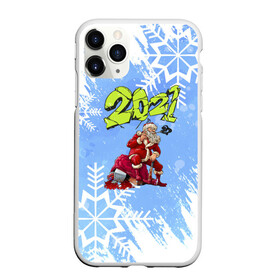 Чехол для iPhone 11 Pro Max матовый с принтом Злой Дед Мороз в Новосибирске, Силикон |  | 2021 | christmas | merry | быка | год | дед | композитор | мороз | музыка | новогодняя | новый | новый год | трезвый