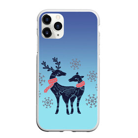 Чехол для iPhone 11 Pro Max матовый с принтом пара оленей снежинки зима в Новосибирске, Силикон |  | Тематика изображения на принте: арт | градиент | зверь | зима | зимний | мультяшный | новый год | олененок | олень | орнамент | пара | праздник | рисунок | рога | рожки | символ | снежинки | узор