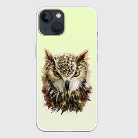 Чехол для iPhone 13 с принтом арт сова яркая в Новосибирске,  |  | акварель | вектор | внутренний дух | животное | зверь | крылья | образ | полет | природа | птица | рисунок | свобода | силуэт | сова | темный | филин | яркая
