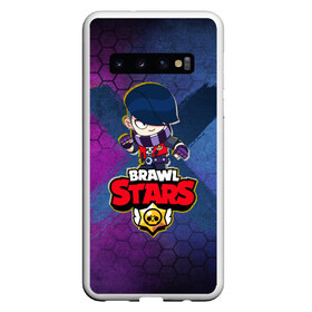 Чехол для Samsung Galaxy S10 с принтом Brawl Stars EDGAR в Новосибирске, Силикон | Область печати: задняя сторона чехла, без боковых панелей | 8 bit | brawl | carl | colt | crow | darryl | dinamike | edgar | game | leon | piper | poco | sandy | spike | stars | surge | бравл | бравлер | бравлеры | ворон | игра | леон | персонаж | спайк | старз | старс | эдгар