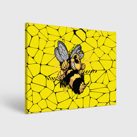 Холст прямоугольный с принтом Дикая пчела в Новосибирске, 100% ПВХ |  | Тематика изображения на принте: дикая пчела | жало | мед | насекомые | опасность | соты | текстура | шершень