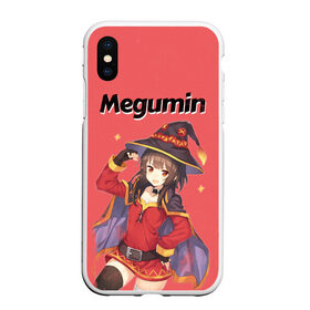 Чехол для iPhone XS Max матовый с принтом Megumin в Новосибирске, Силикон | Область печати: задняя сторона чехла, без боковых панелей | aqua | darkness | kazuma | kono subarashii | konosuba | megumin | аква | богиня благословляет этот прекрасный мир | даркнес | даркнесс | казума | коносуба | мегумин | юн юн