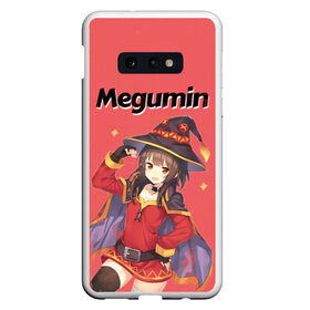 Чехол для Samsung S10E с принтом Megumin в Новосибирске, Силикон | Область печати: задняя сторона чехла, без боковых панелей | Тематика изображения на принте: aqua | darkness | kazuma | kono subarashii | konosuba | megumin | аква | богиня благословляет этот прекрасный мир | даркнес | даркнесс | казума | коносуба | мегумин | юн юн