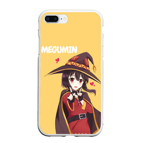 Чехол для iPhone 7Plus/8 Plus матовый с принтом Megumin в Новосибирске, Силикон | Область печати: задняя сторона чехла, без боковых панелей | aqua | darkness | kazuma | kono subarashii | konosuba | megumin | аква | богиня благословляет этот прекрасный мир | даркнес | даркнесс | казума | коносуба | мегумин | юн юн