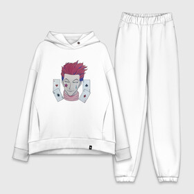 Женский костюм хлопок Oversize с принтом Хисока Мороу в Новосибирске,  |  | anime | hisoka | hunter x hunter | joker | аниме | антагонист | джокер | злодей | карты | охотник против охотника | хантер х хантер | хисока | хисока мороу