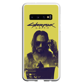 Чехол для Samsung Galaxy S10 с принтом Cyberpunk 2077 в Новосибирске, Силикон | Область печати: задняя сторона чехла, без боковых панелей | Тематика изображения на принте: 2077 | action | cyberpunk | cyberpunk 2077 | rpg | игра | киану ривз | киберпанк | найт сити | рпг