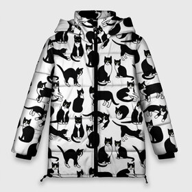 Женская зимняя куртка 3D с принтом Котики Чёрно-белые в Новосибирске, верх — 100% полиэстер; подкладка — 100% полиэстер; утеплитель — 100% полиэстер | длина ниже бедра, силуэт Оверсайз. Есть воротник-стойка, отстегивающийся капюшон и ветрозащитная планка. 

Боковые карманы с листочкой на кнопках и внутренний карман на молнии | cat | cats | cosmos | kitten | mem | memes | rose | roses | глаза | глазки | киска | космос | кот | котёнок | котик | котики | котэ | котята | кошак | кошка | кошки | красивая | мем | мемчики | милая | прикольная | розы | светлая