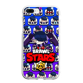 Чехол для iPhone 7Plus/8 Plus матовый с принтом BRAWL STARS EDGAR в Новосибирске, Силикон | Область печати: задняя сторона чехла, без боковых панелей | 8 bit | brawl stars | crow | crow phoenix. | leon | leon shark | бравл старс | браво старс | ворон | игра бравл | леон | леон шарк | оборотень