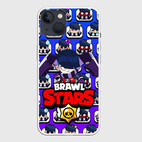 Чехол для iPhone 13 с принтом BRAWL STARS EDGAR в Новосибирске,  |  | 8 bit | brawl stars | crow | crow phoenix. | leon | leon shark | бравл старс | браво старс | ворон | игра бравл | леон | леон шарк | оборотень