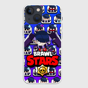 Чехол для iPhone 13 mini с принтом BRAWL STARS EDGAR в Новосибирске,  |  | 8 bit | brawl stars | crow | crow phoenix. | leon | leon shark | бравл старс | браво старс | ворон | игра бравл | леон | леон шарк | оборотень