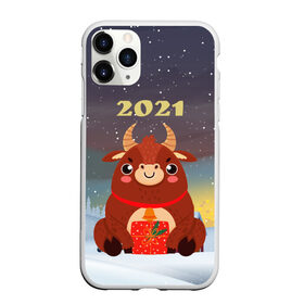 Чехол для iPhone 11 Pro Max матовый с принтом Бык с подарками 2021 в Новосибирске, Силикон |  | 2021 | 7 января | bull | newyear | santa | бык | быки | бычок | год быка | дед мороз | корова | новогодние каникулы | новогодние праздники | новый 2021 | новый год | новый год 2021 | рождество | сани | санта | санта клаус
