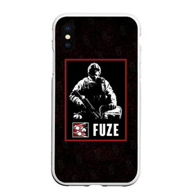 Чехол для iPhone XS Max матовый с принтом Fuze в Новосибирске, Силикон | Область печати: задняя сторона чехла, без боковых панелей | Тематика изображения на принте: fuze | r6s | rainbow six siege | оперативник | персонаж | фьюз