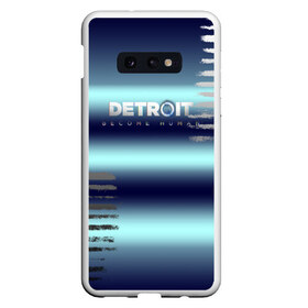 Чехол для Samsung S10E с принтом DETROIT BECOME HUMAN в Новосибирске, Силикон | Область печати: задняя сторона чехла, без боковых панелей | android | connor | detroit become human | game | rk 800 | urban | будущее | город | детроит | игры | мир | роботы | технологии