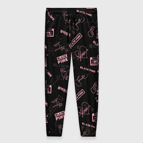 Женские брюки 3D с принтом BLACKPINK в Новосибирске, полиэстер 100% | прямой крой, два кармана без застежек по бокам, с мягкой трикотажной резинкой на поясе и по низу штанин. В поясе для дополнительного комфорта — широкие завязки | black pink | blackpink | k pop | блэкпинк | дженни | джису | к поп | лиса | розэ